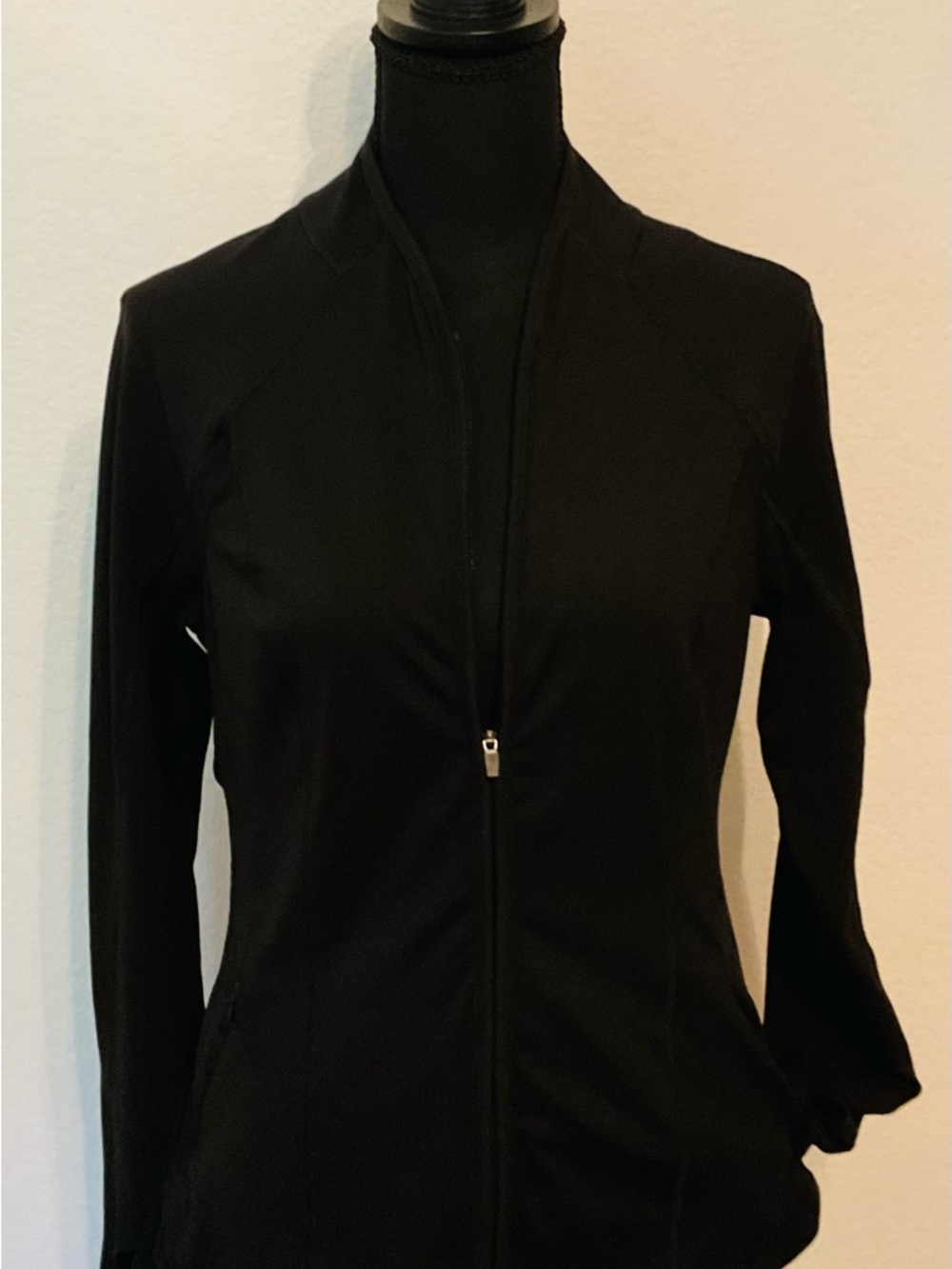 Jessica Simpson Black Workout -Style Zip Jacket